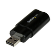 StarTech.com USB Sound Card - 3.5mm Audio Adapter - External Sound Card - Black - External Sound Car Produktbild Additional View 3 S