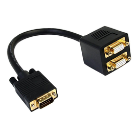 StarTech.com 30cm VGA auf 2x VGA Splitter-Kabel - St/Bu - VGA HD15 Y-Verteiler Stecker/Buchse - Verg Produktbild