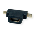 VALUE HDMI-Adapter mit Ethernet - HDMI weiblich zu 19 pin mini HDMI Type C, 19 pin micro HDMI Type D Produktbild Additional View 1 S