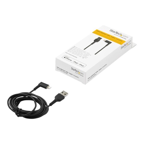 StarTech.com 2m USB-A auf Lightning-Kabel - 90° rechtwinkliges USB Typ-A auf Ladekabel - Synchronisa Produktbild Additional View 4 L