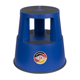 Rollhocker fahrbar SuperStep Tragkraft 150kg blau bruchfester Kunststoff Wedo 212.303 Produktbild