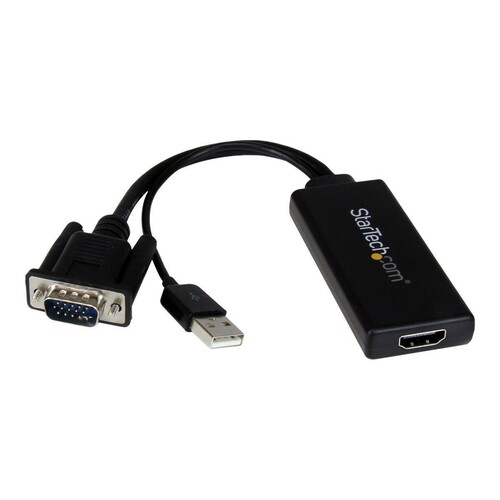 StarTech.com VGA-auf-HDMI-Adapter mit USB-Audio & -Stromversorgung - Mobiler VGA-auf-HDMI-Konverter Produktbild