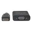 Manhattan HDMI to VGA Converter cable, 1080p, 30cm, Male to Female, Micro-USB Power Input Port for a Produktbild