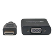 Manhattan HDMI to VGA Converter cable, 1080p, 30cm, Male to Female, Micro-USB Power Input Port for a Produktbild Additional View 2 S