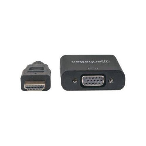 Manhattan HDMI to VGA Converter cable, 1080p, 30cm, Male to Female, Micro-USB Power Input Port for a Produktbild Additional View 2 L
