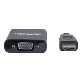Manhattan HDMI to VGA Converter cable, 1080p, 30cm, Male to Female, Micro-USB Power Input Port for a Produktbild