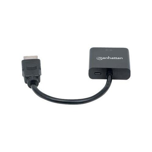 Manhattan HDMI to VGA Converter cable, 1080p, 30cm, Male to Female, Micro-USB Power Input Port for a Produktbild Additional View 2 L