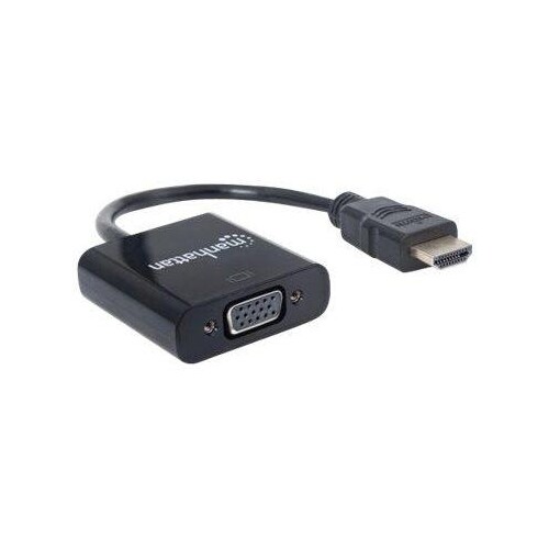 Manhattan HDMI to VGA Converter cable, 1080p, 30cm, Male to Female, Micro-USB Power Input Port for a Produktbild Additional View 3 L