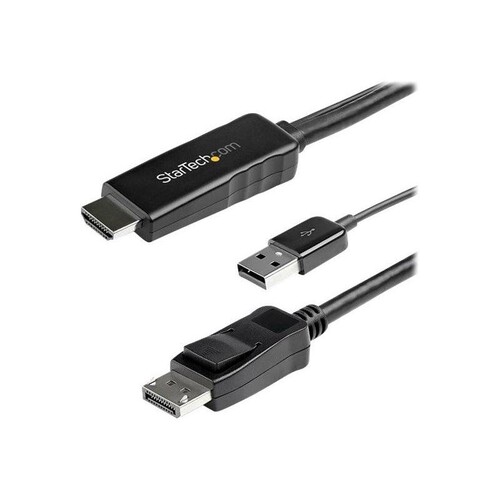 StarTech.com 3m HDMI to DisplayPort Adapter Cable with USB Power - 4K 30Hz Active HDMI to DP 1.2 Con Produktbild