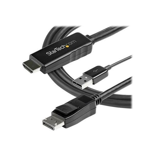 StarTech.com 3m HDMI to DisplayPort Adapter Cable with USB Power - 4K 30Hz Active HDMI to DP 1.2 Con Produktbild Additional View 1 L