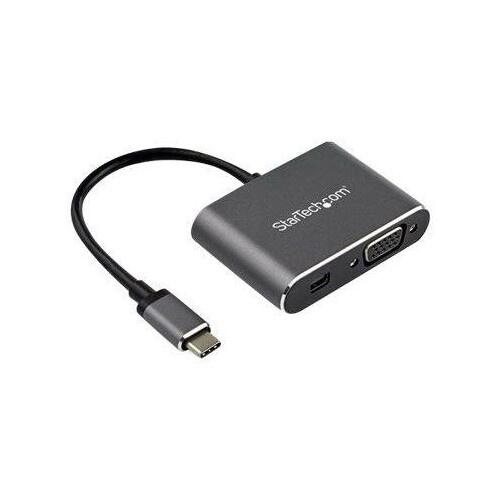 StarTech.com CDP2MDPVGA USB-C Multiport Adapter (Mini DisplayPort oder VGA, 4K 60Hz, HDR2, 2-in-1-US Produktbild