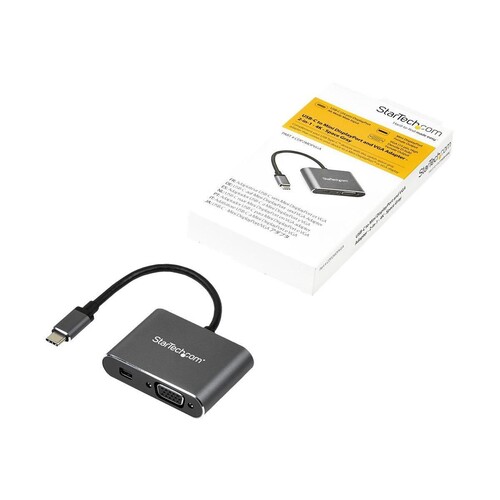 StarTech.com CDP2MDPVGA USB-C Multiport Adapter (Mini DisplayPort oder VGA, 4K 60Hz, HDR2, 2-in-1-US Produktbild Additional View 2 L