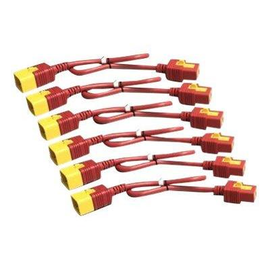 APC Power Cord Kit - Stromkabel - IEC 60320 C19 bis IEC 60320 C20 - 16 A - 61 cm - Rot (Packung mit Produktbild