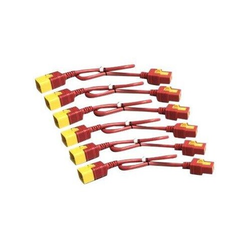 APC Power Cord Kit - Stromkabel - IEC 60320 C19 bis IEC 60320 C20 - 16 A - 61 cm - Rot (Packung mit Produktbild Front View L