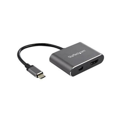 StarTech.com CDP2HDMDP USB-C-Multiport Adapter (4K 60Hz UHD, 2-in-1 USB Typ C auf HDMI/mDP Display o Produktbild Additional View 4 L
