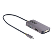 StarTech.com USB C Video Adapter, USB C to HDMI DVI VGA Adapter, Up to 4K 60Hz, Aluminum, Multiport Produktbild