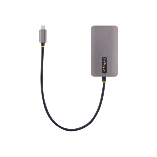 StarTech.com USB C Video Adapter, USB C to HDMI DVI VGA Adapter, Up to 4K 60Hz, Aluminum, Multiport Produktbild Additional View 3 L