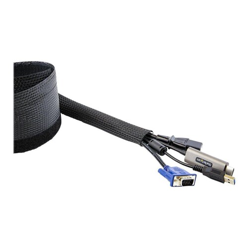 StarTech.com 10ft (3m) Cable Management Sleeve, Trimmable Heavy Duty Cable Wrap, 1.2" (3cm) Produktbild Additional View 4 L