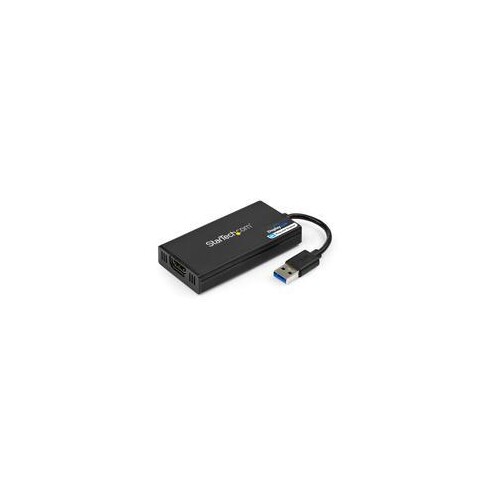 StarTech.com USB 3.0 to HDMI Adapter, 4K 30Hz Ultra HD, DisplayLink Certified, USB Type-A to HDMI Di Produktbild Front View L