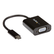 StarTech.com USB-C to VGA Adapter - Black - 1080p - Video Converter For Your MacBook Pro - USB C to Produktbild
