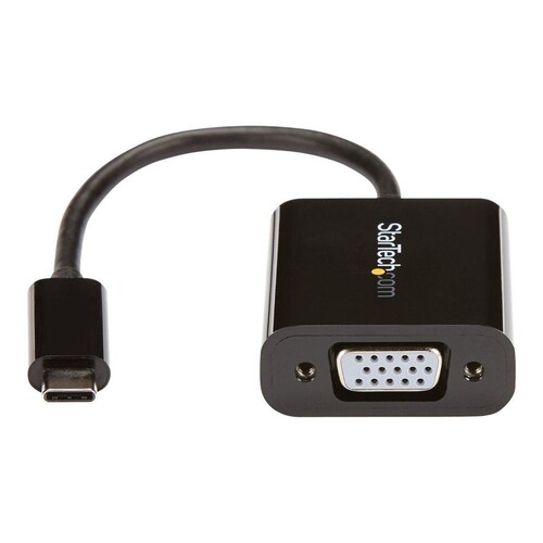 StarTech.com USB-C to VGA Adapter - Black - 1080p - Video Converter For Your MacBook Pro - USB C to Produktbild Additional View 2 L