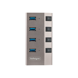StarTech.com 4-Port Self-Powered USB-C Hub with Individual On/Off Switches, USB 3.0 5Gbps Expansion Produktbild