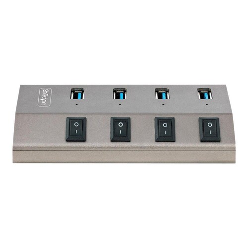 StarTech.com 4-Port Self-Powered USB-C Hub with Individual On/Off Switches, USB 3.0 5Gbps Expansion Produktbild Additional View 3 L