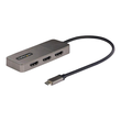 StarTech.com 3-Port USB-C MST Hub, USB Type-C to 3x HDMI Multi-Monitor Adapter for Laptop, Triple HD Produktbild Additional View 1 S