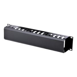 StarTech.com Server Rack Cable Management - 2U Horizontal - Cable Duct Raceway Panel with Cover (CMD Produktbild