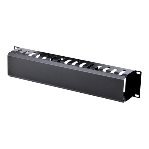 StarTech.com Server Rack Cable Management - 2U Horizontal - Cable Duct Raceway Panel with Cover (CMD Produktbild