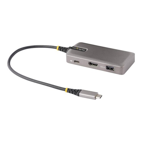 StarTech.com USB-C Multiport Adapter, 4K 60Hz HDMI, HDR, 3-Port USB Hub, 100W Power Delivery Pass-Th Produktbild Additional View 3 L