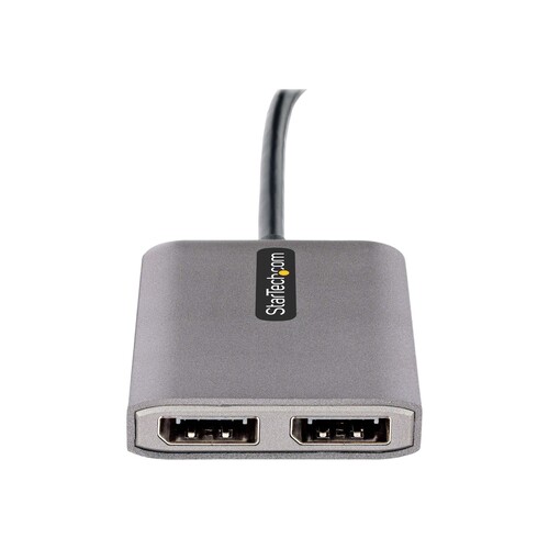 StarTech.com 2-Port USB-C MST Hub, USB Type-C to 2x DisplayPort Multi-Monitor Adapter for Laptop, Du Produktbild Additional View 1 L