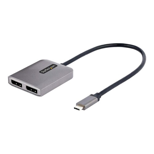 StarTech.com 2-Port USB-C MST Hub, USB Type-C to 2x DisplayPort Multi-Monitor Adapter for Laptop, Du Produktbild Additional View 3 L