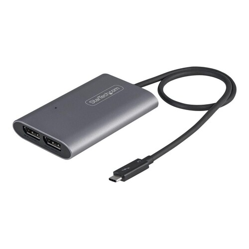 StarTech.com Thunderbolt 3 auf Dual DisplayPort Adapter DP 1.4 - Dual 4K 60Hz oder Single 8K/5K TB3 Produktbild