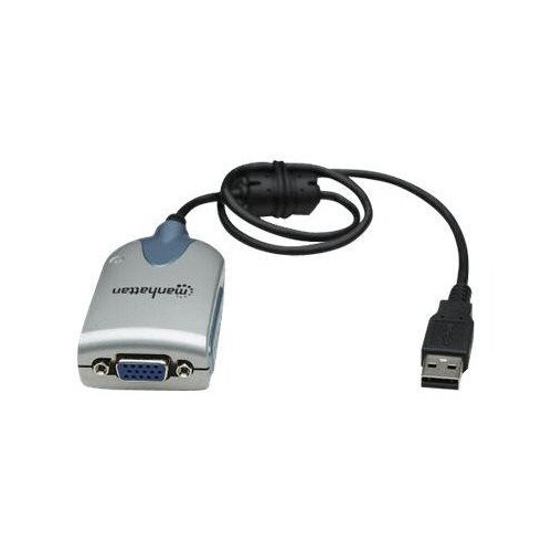Manhattan USB-A to SVGA Converter Cable, 50cm, Male to Female, 480 Mbps (USB 2.0) Produktbild Additional View 2 L