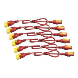 APC Stromkabel - power IEC 60320 C13 Verriegelung zu IEC 60320 C14 Verriegelung - 60 cm - Rot (Packu Produktbild