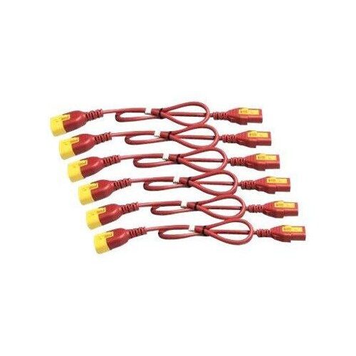 APC Stromkabel - power IEC 60320 C13 Verriegelung zu IEC 60320 C14 Verriegelung - 60 cm - Rot (Packu Produktbild
