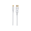 Manhattan Mini DisplayPort 1.2 to DisplayPort Cable, 4K@60Hz, 1m, Male to Male, White, Lifetime Warr Produktbild Additional View 2 S