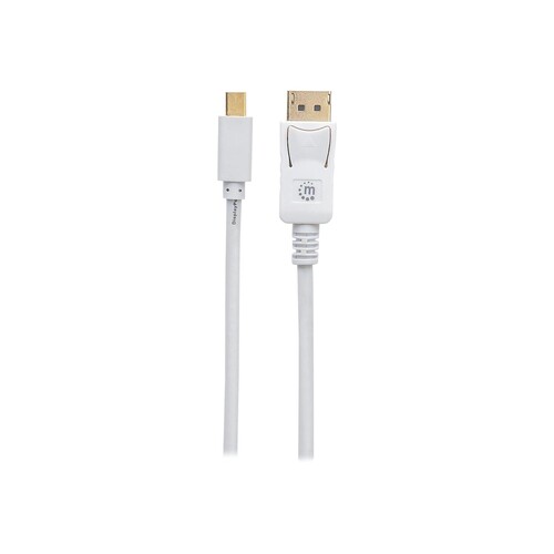 Manhattan Mini DisplayPort 1.2 to DisplayPort Cable, 4K@60Hz, 1m, Male to Male, White, Lifetime Warr Produktbild Additional View 2 L