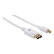 Manhattan Mini DisplayPort 1.2 to DisplayPort Cable, 4K@60Hz, 1m, Male to Male, White, Lifetime Warr Produktbild Additional View 3 S