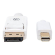 Manhattan Mini DisplayPort 1.2 to DisplayPort Cable, 4K@60Hz, 1m, Male to Male, White, Lifetime Warr Produktbild Additional View 4 S