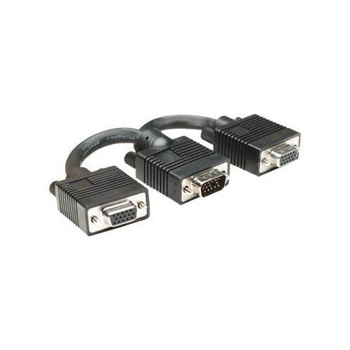 Manhattan SVGA Y Cable, HD15, 15cm, Male to Females, Splits an SVGA connection between two monitors, Produktbild Additional View 1 L