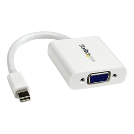StarTech.com Mini DisplayPort to VGA Adapter - White - 1080p - Thunderbolt to VGA Monitor Adapter - Produktbild