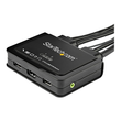 StarTech.com 2 Port HDMI KVM Switch, 4K 60Hz, Compact Dual Port UHD/Ultra HD USB Desktop KVM Switch Produktbild Additional View 4 S