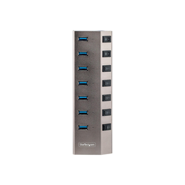 StarTech.com 7-Port Self-Powered USB-C Hub with Individual On/Off Switches, USB 3.0 5Gbps Expansion Produktbild