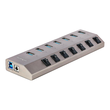 StarTech.com 7-Port Self-Powered USB-C Hub with Individual On/Off Switches, USB 3.0 5Gbps Expansion Produktbild Additional View 2 S