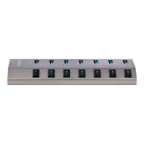 StarTech.com 7-Port Self-Powered USB-C Hub with Individual On/Off Switches, USB 3.0 5Gbps Expansion Produktbild Additional View 3 L