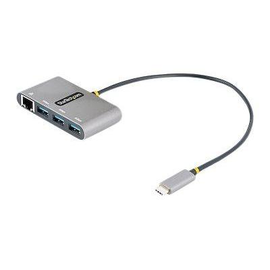 StarTech.com 3-Port USB-C Hub with Ethernet, 3x USB-A Ports, Gigabit Ethernet, USB 3.0 5Gbps, Bus-Po Produktbild