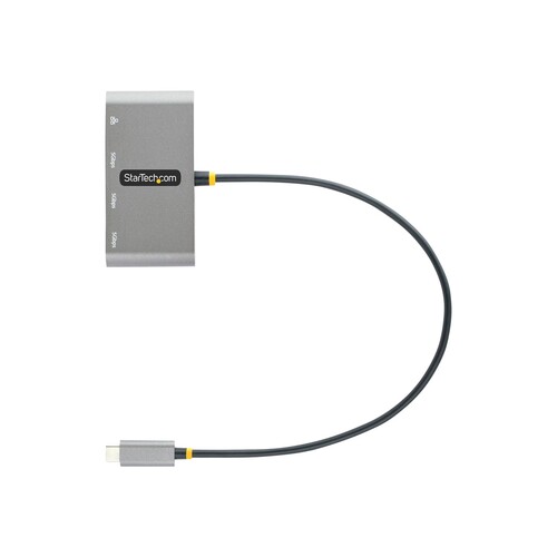 StarTech.com 3-Port USB-C Hub with Ethernet, 3x USB-A Ports, Gigabit Ethernet, USB 3.0 5Gbps, Bus-Po Produktbild Additional View 1 L