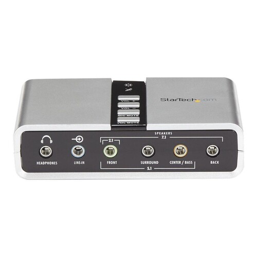 StarTech.com USB 2.0 Soundbox 7.1 Adapter - externe USB Soundkarte mit SPDIF Didital Audio Produktbild Additional View 2 L